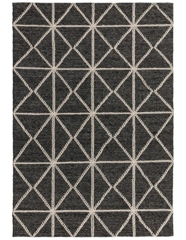 tappeto fibra naturale Prism Silver grigio/nero/antracite
