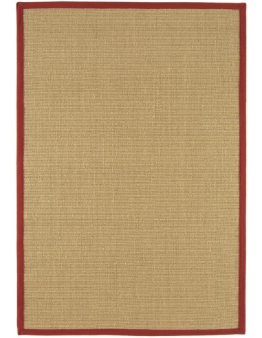 tappeto fibra naturale Sisal Red Linen rosso/arancio/bordeaux