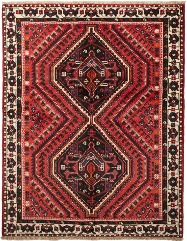 Shiraz Persia marrone e marrone 161x202