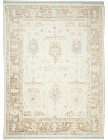 Oushak Pakistan gainsboro e abbronzatura 203x313
