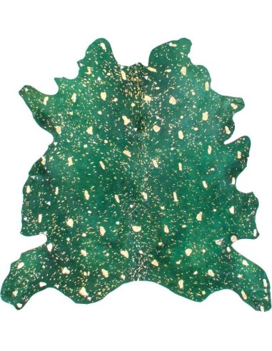 tappeto Ferrara 110 verde bottiglia oro