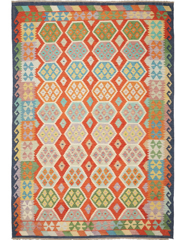 Kilim Pakistan abbronzatura e cioccolato 204x297