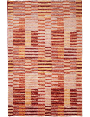 Stripes Moderno Pakistan salmone scuro e marrone 165x253