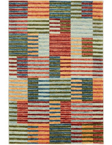 Stripes Moderno Pakistan abbronzatura e terra di siena 121x183