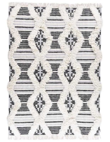 tappeto Vintage Cozy Kelim 615 nero bianco