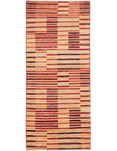 Stripes Moderno Pakistan legno robusto e rosso indiano 82x197