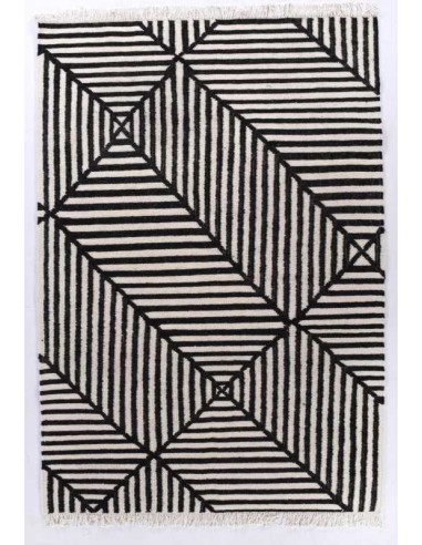 tappeto Vintage CrissCross 615 nero bianco