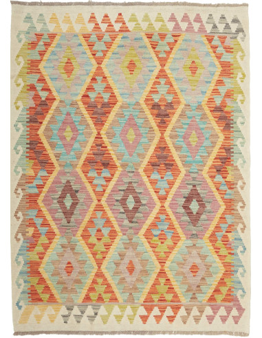 Kilim Pakistan abbronzatura e terra di siena 127x173