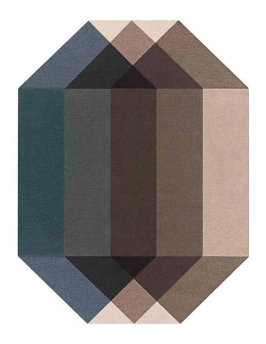 tappeto moderno GAN Diamond Blue-Brown