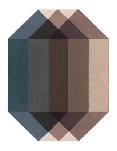 tappeto moderno GAN Diamond Kilim Blue-Brown 