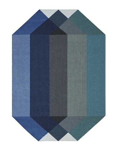 tappeto moderno GAN Diamond Kilim Blue-Green