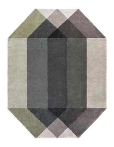 tappeto moderno GAN Diamond Green-Grey