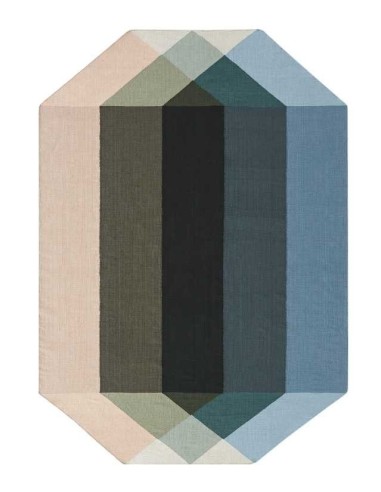 tappeto moderno GAN Diamond Kilim Nude-Petrol