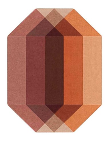 tappeto moderno GAN Diamond Orange-Wine