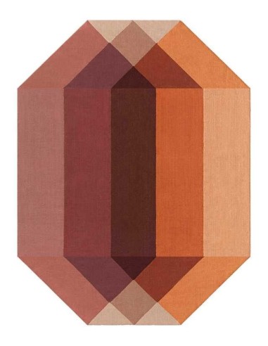 tappeto moderno GAN Diamond Kilim Orange-Wine 