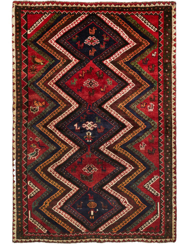 Shiraz Persia grigio ardesia scuro e marrone 177x263
