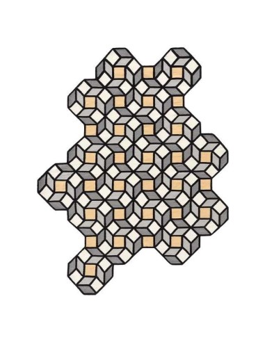 tappeto moderno GAN Parquet Rhomb Yellow Small