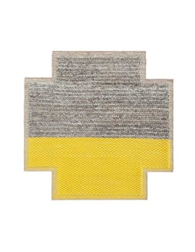 tappeto moderno GAN Square Plait Yellow