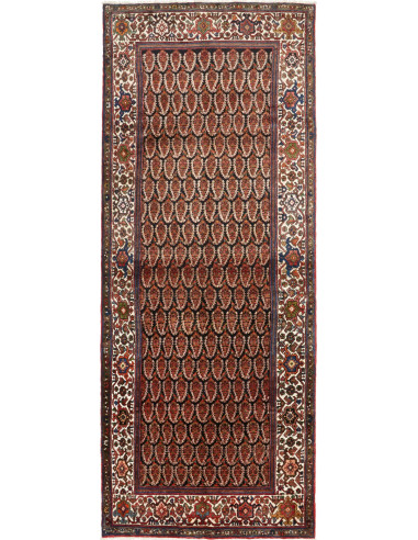 Hamadan Persia marrone sella e grano 127x328