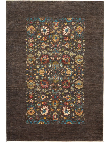 Zigler Fine Pakistan grigio ardesia scuro e abbronzatura 202x295