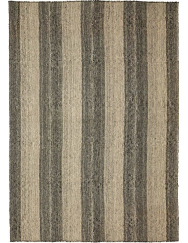Kilim Persia grigio scuro e nero 203x290