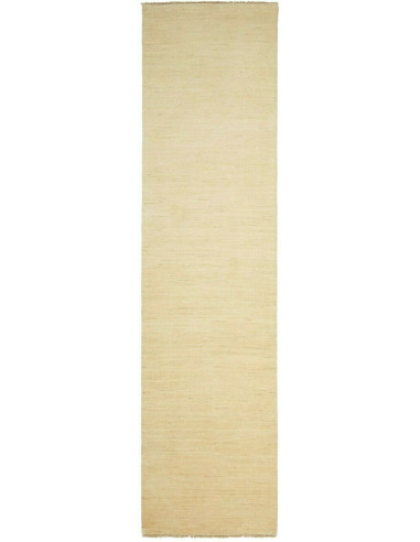 Gabbeh Moderno Pakistan verga d'oro pallido e legno robusto 81x198