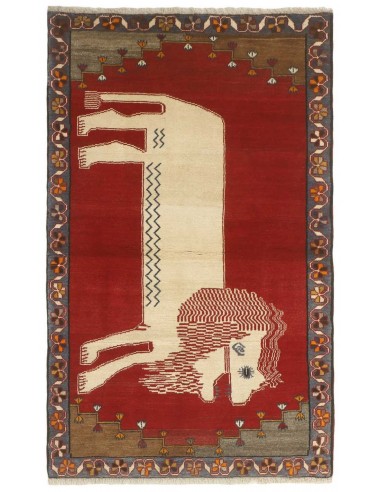 Hand made rug Kashghai Old Figural Persia cm.109x175