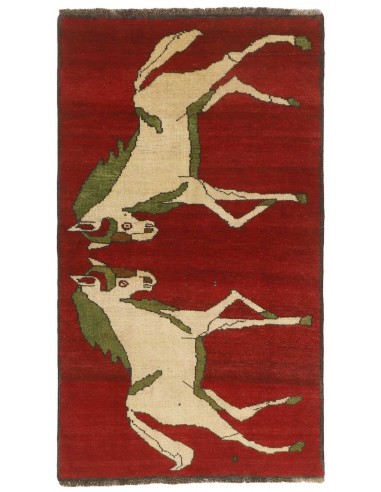 Hand made rug Kashghai Old Figural Persia cm.101x179