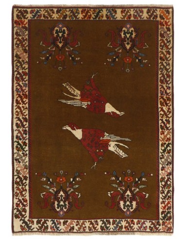 Hand made rug Kashghai Old Figural Persia cm.112x160