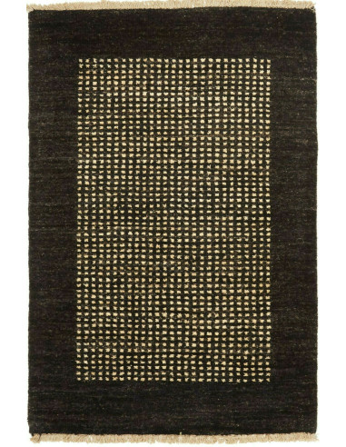 Gabbeh Moderno Pakistan grigio ardesia scuro e abbronzatura 61x94