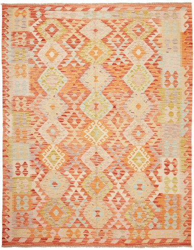 Kilim Pakistan legno robusto e terra di siena 184x239