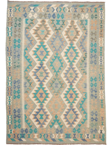 Kilim Pakistan grigio scuro e grigio ardesia 167x238