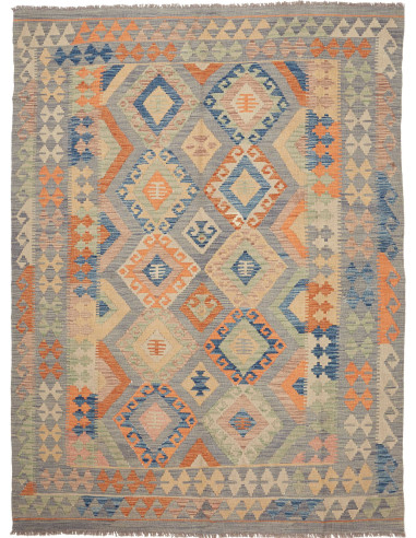 Kilim Pakistan marrone rosato e marrone rosato 169x219