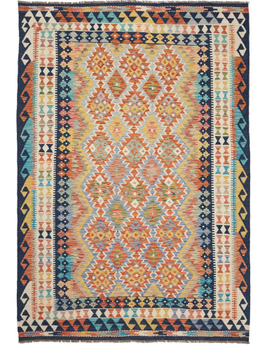 Kilim Pakistan abbronzatura e grigio ardesia scuro 171x253