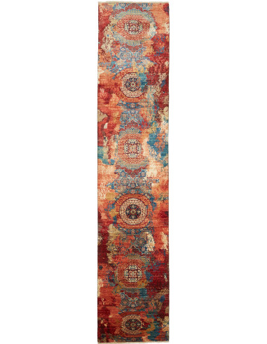 Mona Pakistan rosso indiano e grigio ardesia scuro 72x358