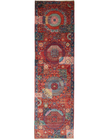 Mamlouk Pakistan terra di siena e grigio ardesia scuro 83x292