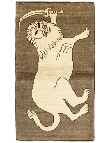 Hand made rug Kashghai Old Figural Persia cm.97x167