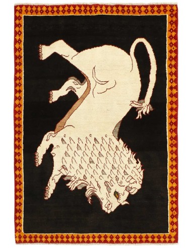 Hand made rug Kashghai Old Figural Persia cm.116x165