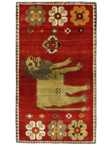 Hand made rug Kashghai Old Figural Persia cm.105x175