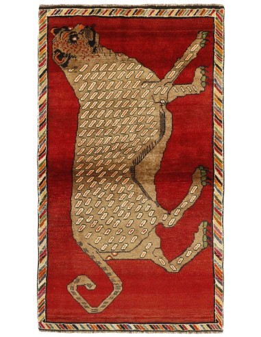 Hand made rug Kashghai Old Figural Persia cm.104x177