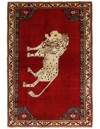 Hand made rug Kashghai Old Figural Persia cm.165x237