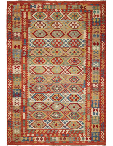 Kilim Pakistan rosso indiano e perù 204x295