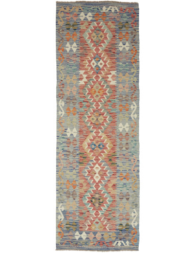 Kilim Pakistan marrone rosato e marrone rosato 81x248