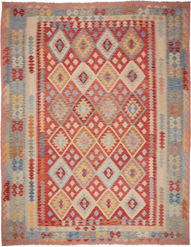 Kilim Pakistan marrone rosato e terra di siena 267x341
