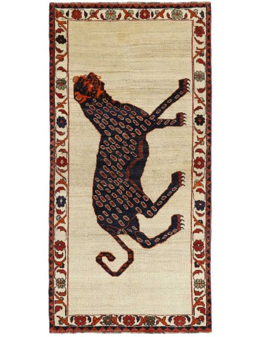 Hand made rug Kashghai Old Figural Persia cm.114x239