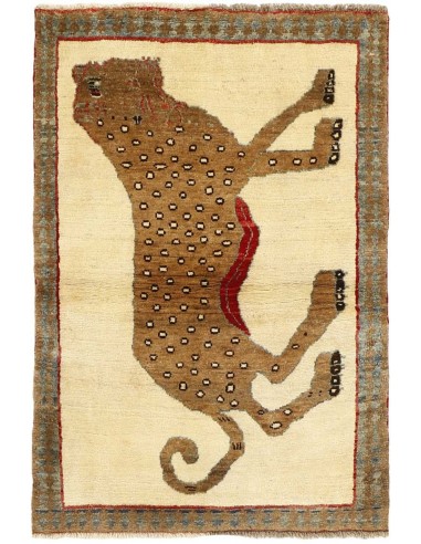 Hand made rug Kashghai Old Figural Persia cm.97x145
