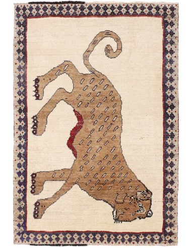 Hand made rug Kashghai Old Figural Persia cm.97x144