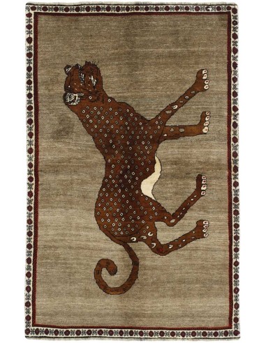 Hand made rug Kashghai Old Figural Persia cm.146x231