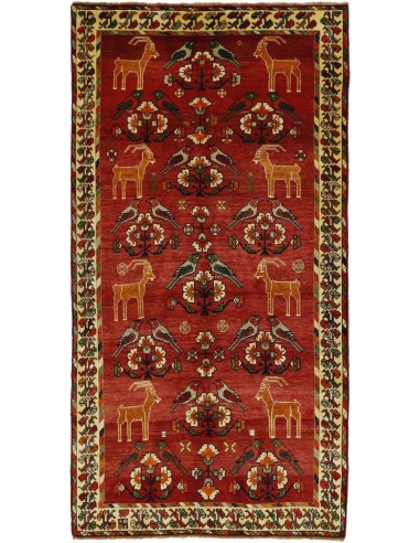 Hand made rug Kashghai Old Figural Persia cm.153x296