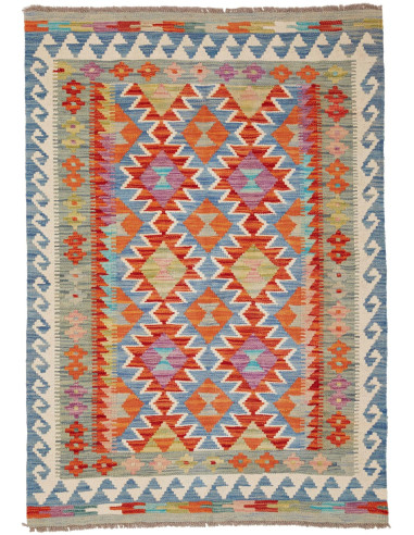 Kilim Pakistan marrone rosato e cioccolato 101x143